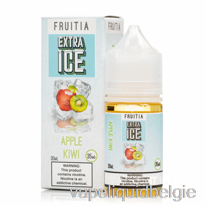 Vape Vloeibare Appelkiwi - Extra Ijs - Fruitiazouten - 30 Ml 50 Mg